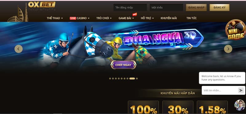 Oxbet Giao diện thiết kế