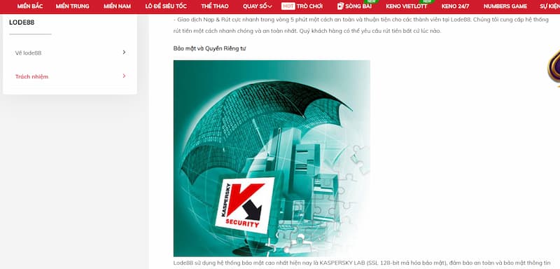 Lode88 Cam kết bảo mật và quyền riêng tư