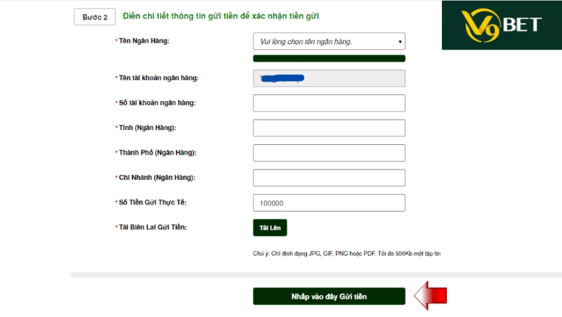 Cách rút tiền V9BET trên điện thoại di động siêu nhanh