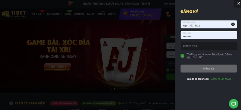 Đăng ký tài khoản 11BET hội viên không bị lộ thông tin cá nhân