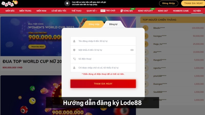 Đăng ký tài khoản Lode88 hoàn toàn không bị rò rỉ thông tin cá nhân